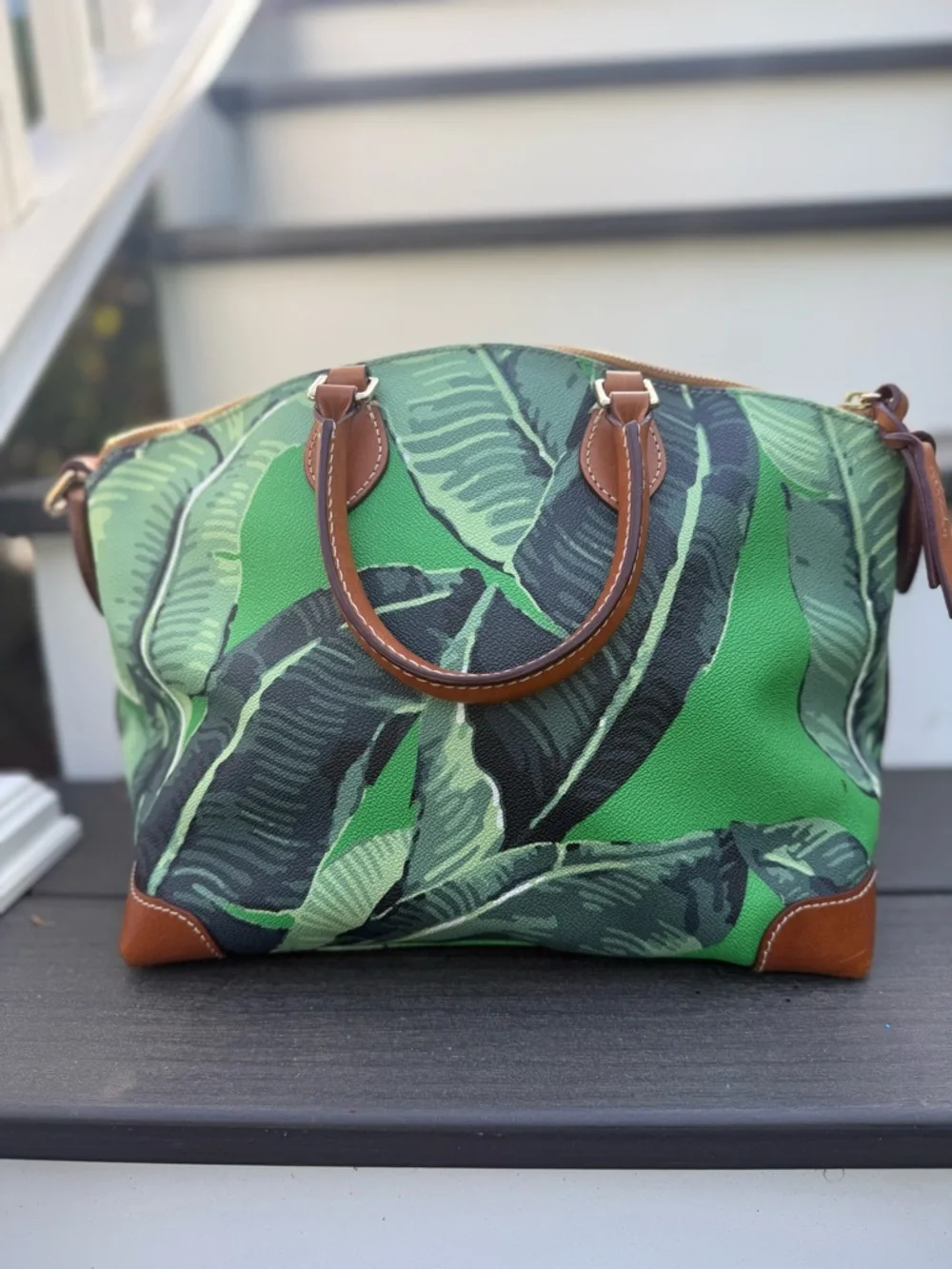 Dooney & Bourke Banana Leaf Domed Satchel - Picture 2 of 6